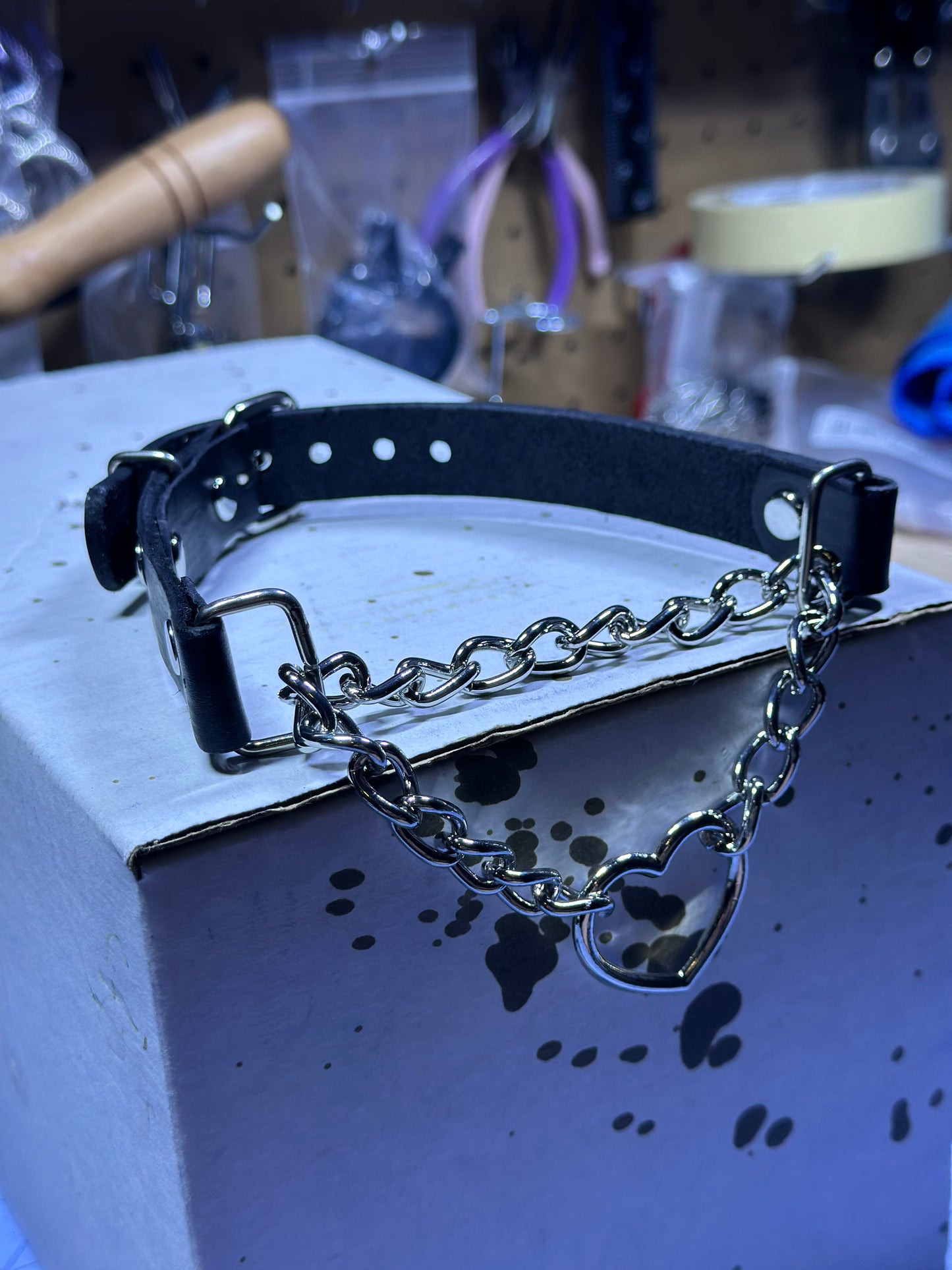 Heart Slip Chain Choker